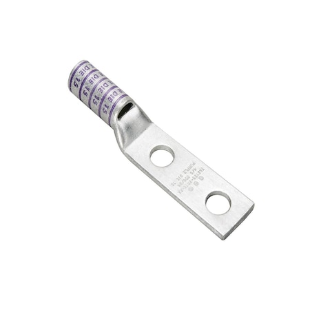 Burndy Cu Tubing Hylug, 2 Holes with Inspection Window, 2/0 AWG Code, 125 Navy YAZ262TC14E2